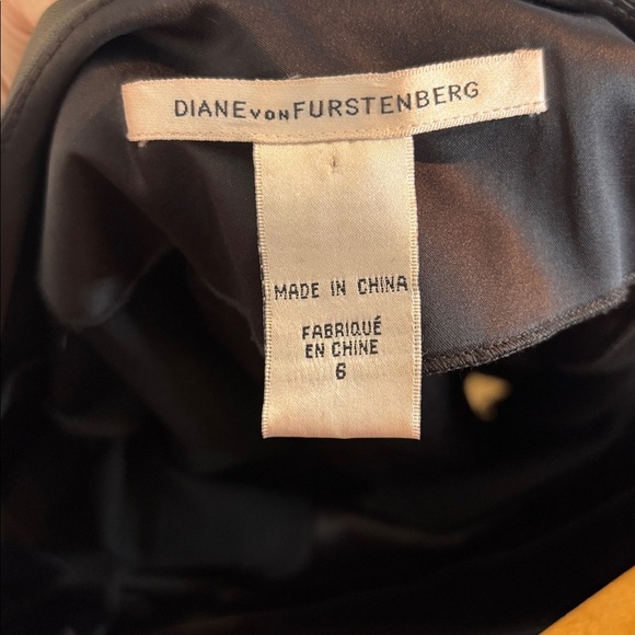 DIANE VON FURSTENBURG DVF Leather Cocktail Holiday Party Sexy Mini Dress Sz 6 - Picture 9 of 12